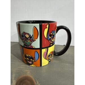 Lilo & Stitch Coffee Mug Disney Store Pop Art Warhol Style Multi Color 20oz